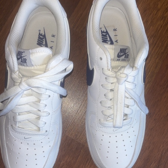 Nike Air Force 1 Low White Deep Royal Sneakers - Picture 4 of 6